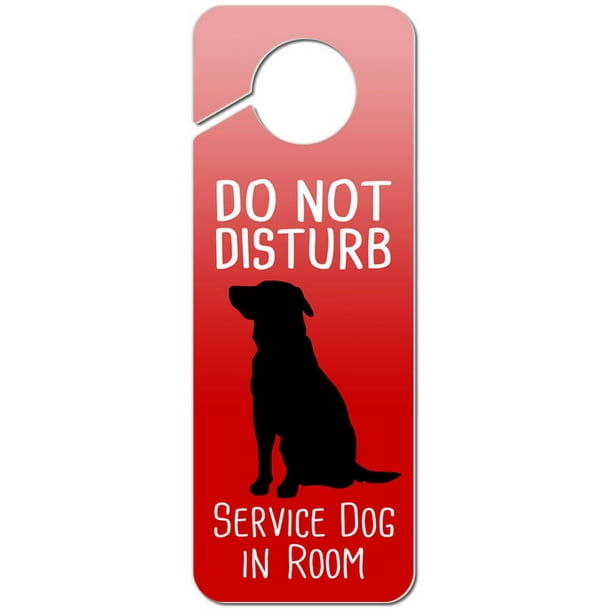 Do Not Disturb the Dog Plastic Door Knob Hanger Sign 